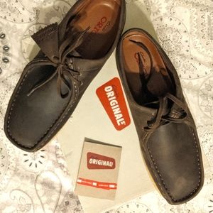 Clarks Wallabees Brown Leather Lo Shoes Men's 10.5